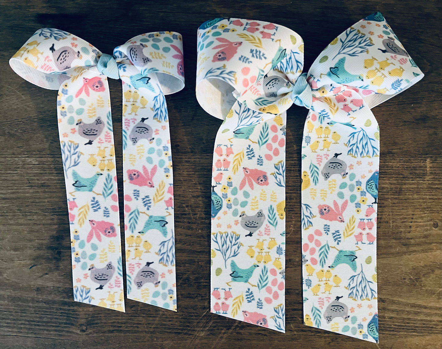 Spring Critters Print Bow (Medium and Large Available)