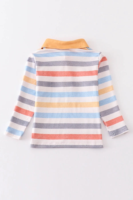 Luke Thomas Multicolored Striped Long Sleeve Shirt