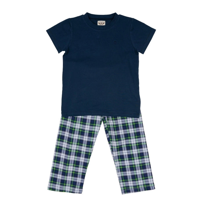 Camden Hayes Preppy Navy Blue Plaid Pants